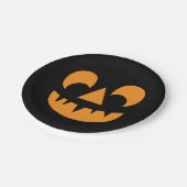 Jack O Lantern Pumpkin Face Papieren Bordje (Gekanteld)