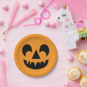 Jack O Lantern Pumpkin Face Papieren Bordje (Feest)