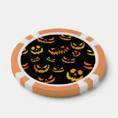 Jack O Lantern Pumpkin Face Poker Chips (Enkel)