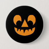 Jack O Lantern Pumpkin Face Ronde Button 7,6 Cm (Voorkant)