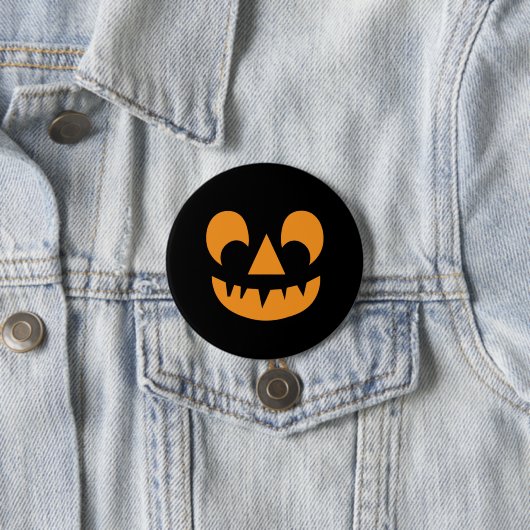 Jack O Lantern Pumpkin Face Ronde Button 7,6 Cm (In situ)