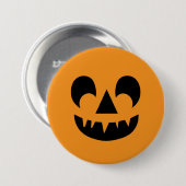 Jack O Lantern Pumpkin Face Ronde Button 7,6 Cm (Voorkant /achterkant)