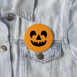 Jack O Lantern Pumpkin Face Ronde Button 7,6 Cm