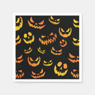 Jack O Lantern Pumpkin Face Servet