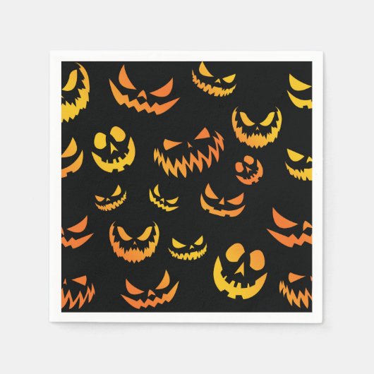 Jack O Lantern Pumpkin Face Servet (Voorkant)