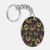 Jack O Lantern Pumpkin Face Sleutelhanger (Voorkant Links)