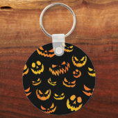 Jack O Lantern Pumpkin Face Sleutelhanger (Voorkant)
