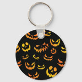 Jack O Lantern Pumpkin Face Sleutelhanger (Achterkant)