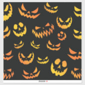 Jack O Lantern Pumpkin Face Sticker (Vel)