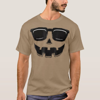 Jack O Lantern Pumpkin Face Sunbril Funny Hallo T-shirt