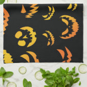 Jack O Lantern Pumpkin Face Theedoek (Gevouwen)