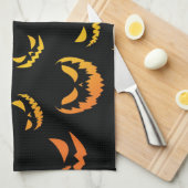 Jack O Lantern Pumpkin Face Theedoek (Quarter Fold)