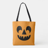 Jack O Lantern Pumpkin Face Tote Bag (Achterkant)