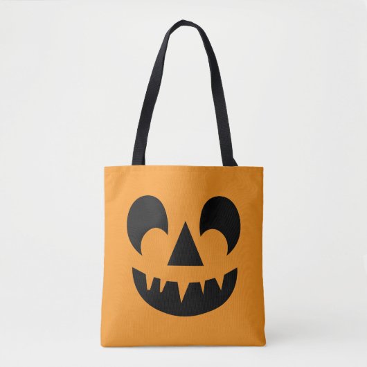 Jack O Lantern Pumpkin Face Tote Bag (Voorkant)