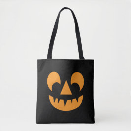 Jack O Lantern Pumpkin Face Tote Bag