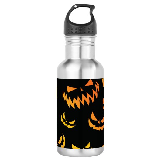 Jack O Lantern Pumpkin Face Waterfles (Voorkant)