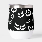 Jack O Lantern Pumpkin Face Zwart en Wit (Rechts)