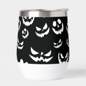 Jack O Lantern Pumpkin Face Zwart en Wit (Links)