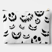 Jack O Lantern Pumpkin Face Zwart en Wit Etui (Achterkant)