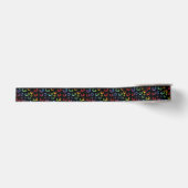 Jack O Lantern Pumpkin Face Zwart en Wit Grosgrain Lint (Voorkant)