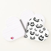 Jack O Lantern Pumpkin Face Zwart en Wit Notitieboek (Binnen)