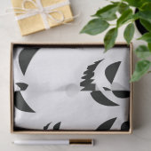 Jack O Lantern Pumpkin Face Zwart en Wit Tissuepapier (Geschenk)