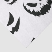 Jack O Lantern Pumpkin Face Zwart en Wit Tissuepapier (Detail)