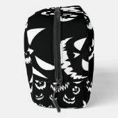 Jack O Lantern Pumpkin Face Zwart en Wit Toilettasje (Rechts)