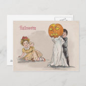 Jack O' Lantern Pumpkin Ghost Trick or treat Briefkaart (Voorkant / Achterkant)
