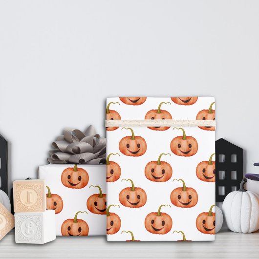 Jack O’ Lantern Pumpkin Halloween Baby shower Cadeaupapier