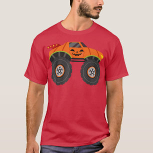 Jack o Lantern Pumpkin Halloween Monster Truck T-shirt