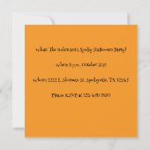Jack O Lantern Pumpkin Halloween Party Uitnodiging (Achterkant)