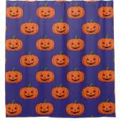 Jack-O'-Lantern Pumpkin Halloween Pattern Douchegordijn (Voorkant)