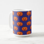 Jack-O'-Lantern Pumpkin Halloween Pattern Koffiemok (Voorkant links)