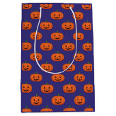 Jack-O'-Lantern Pumpkin Halloween Pattern Medium Cadeauzakje (Voorkant)