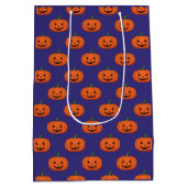 Jack-O'-Lantern Pumpkin Halloween Pattern Medium Cadeauzakje (Achterkant)