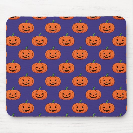 Jack-O'-Lantern Pumpkin Halloween Pattern Muismat (Voorkant)