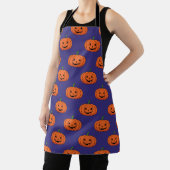 Jack-O'-Lantern Pumpkin Halloween Pattern Schort (Insitu)