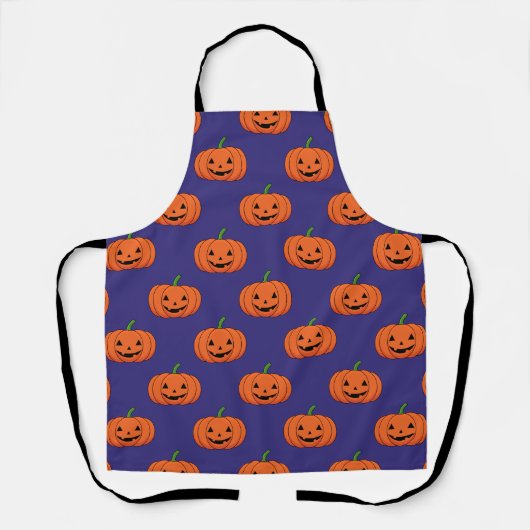 Jack-O'-Lantern Pumpkin Halloween Pattern Schort (Voorkant)