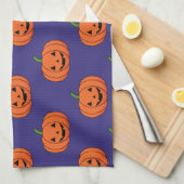 Jack-O'-Lantern Pumpkin Halloween Pattern Theedoek (Quarter Fold)
