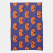 Jack-O'-Lantern Pumpkin Halloween Pattern Theedoek (Verticaal)