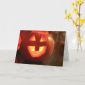 Jack-O-Lantern Pumpkin Kaart (Gele Bloem)