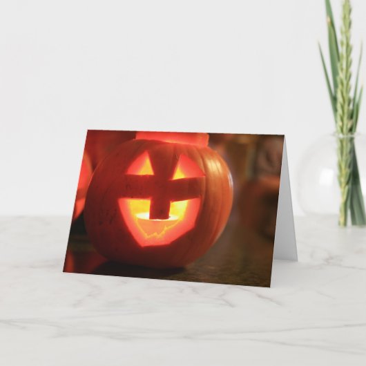 Jack-O-Lantern Pumpkin Kaart (Voorkant)