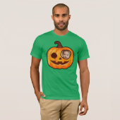 Jack o lantern pumpkin monster gepersonaliseerde f t-shirt (Voorkant volledig)