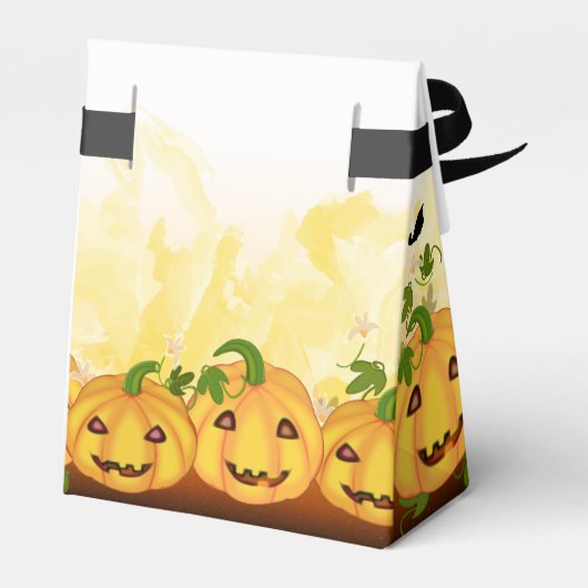 Jack O Lantern Pumpkin Patch Halloween Party Bedankdoosjes (Achterkant)