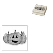 Jack O Lantern Pumpkin Patch Rubber Stamp Rubberstempel (Gestempeld)