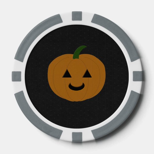 Jack-O-Lantern Pumpkin Pokerchips (Voorkant)