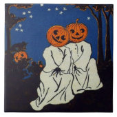 Jack O' Lantern Pumpkin Spookkostuum Tegeltje (Voorkant)