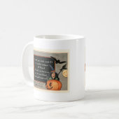 Jack O Lantern Pumpkin Witch Bat Owl Koffiemok (Voorkant links)