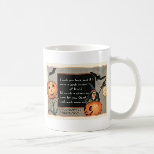 Jack O Lantern Pumpkin Witch Bat Owl Koffiemok (Rechts)
